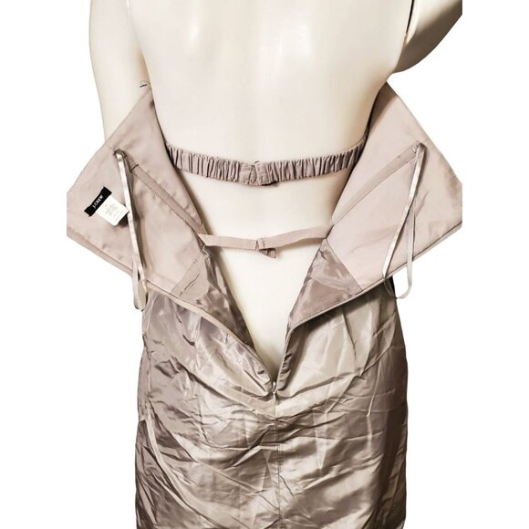 Y2K New J. Crew 8 Mini Dress Silk Strapless Party Bow Prom Party Formal Pockets - Picture 5 of 13